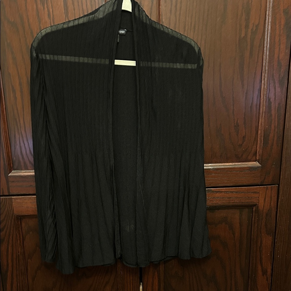 Eileen Fisher Black Open Cardigan
